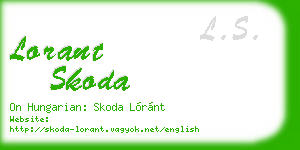 lorant skoda business card